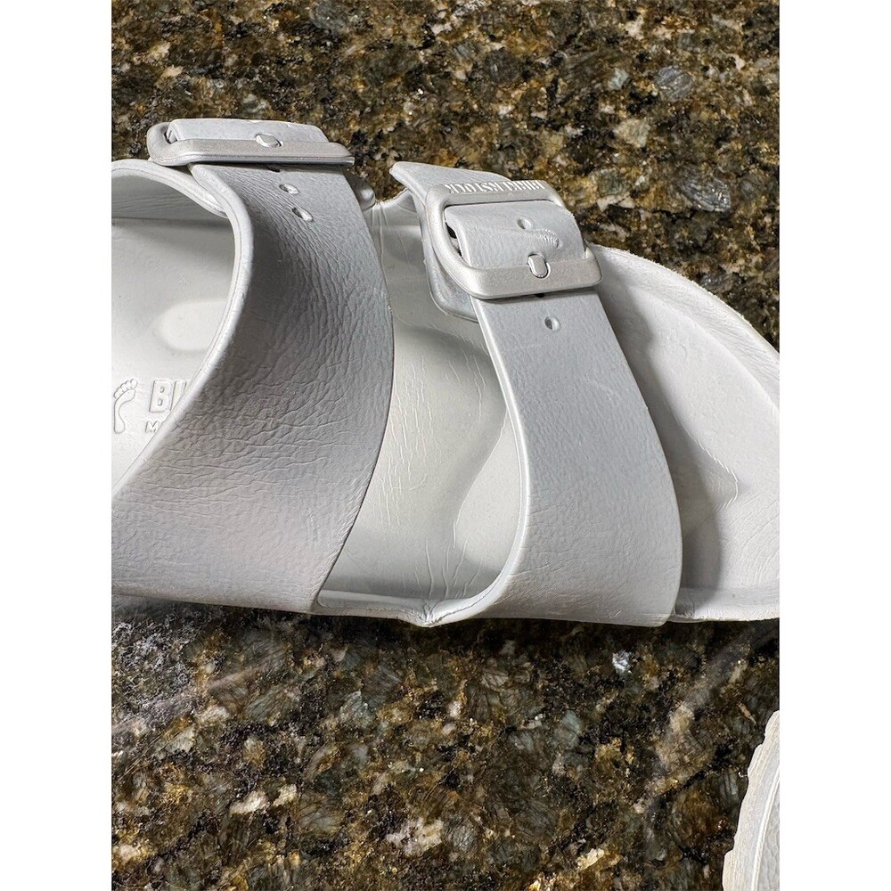 Birkenstock Arizona EVA Women's Slide Sandals Silver Metallic EU 40 US 9 - Picture 11 of 13